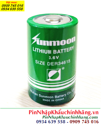 Pin nuôi nguồn PLC Sunmoon ER34615 lithium 3.6V size D chính hãng - Made in China